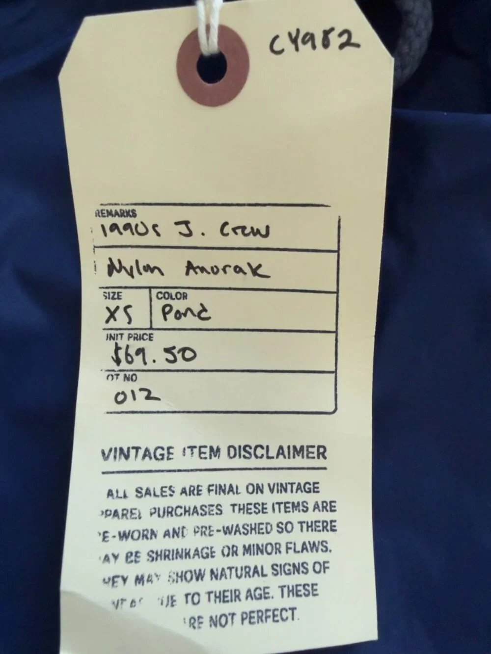Vintage J. Crew Windbreaker Packable